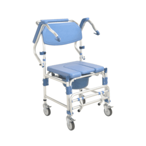 Bytrex, Shower Commode Chair Personal Mobility Assist Toilet Commode Wheelchair with Arm and Foot Rests