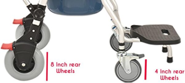 Bytrex, Medical commode wheelchair One button Folding commode chair toilet Shower Chair use as mobile toilet travel friendly easy to fold