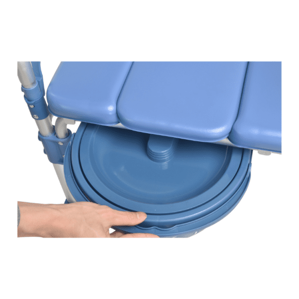 Bytrex, Shower Commode Chair Personal Mobility Assist Toilet Commode Wheelchair with Arm and Foot Rests