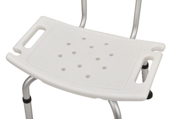 Bytrex, Shower Chair with Back, Bath Chair has Height Adjustable Legs, Tool-Free Assembly