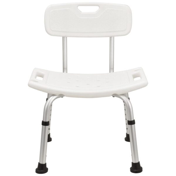 Bytrex, Shower Chair with Back, Bath Chair has Height Adjustable Legs, Tool-Free Assembly