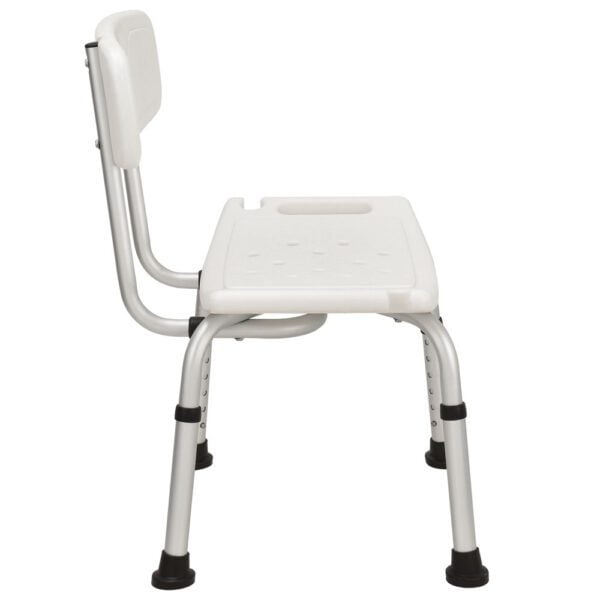 Bytrex, Shower Chair with Back, Bath Chair has Height Adjustable Legs, Tool-Free Assembly