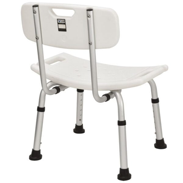 Bytrex, Shower Chair with Back, Bath Chair has Height Adjustable Legs, Tool-Free Assembly