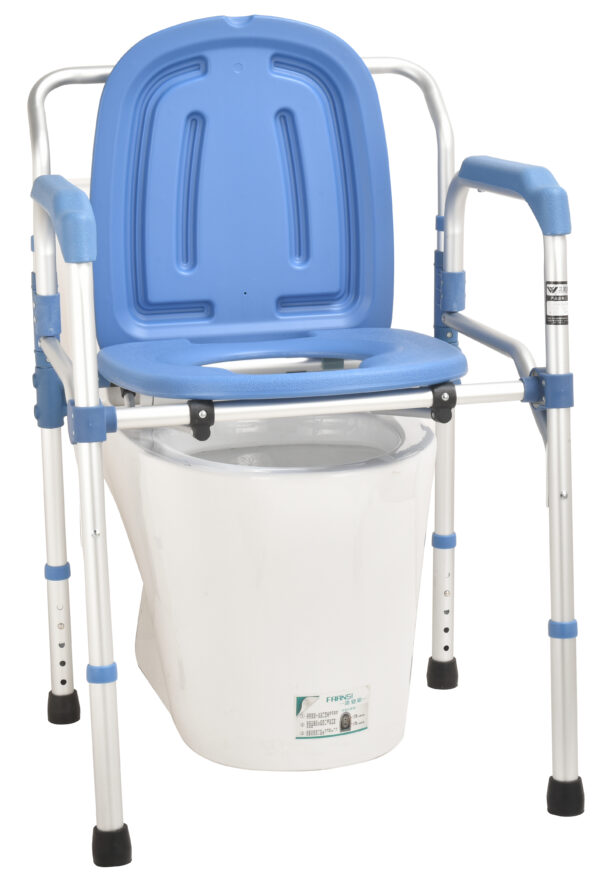 Bytrex, Commode patient toilet chair for elderly armrest pad. Adjustable Toilet Seat and  Frame with Non-Slip mat Toilet Seat Chair With Folding Commode