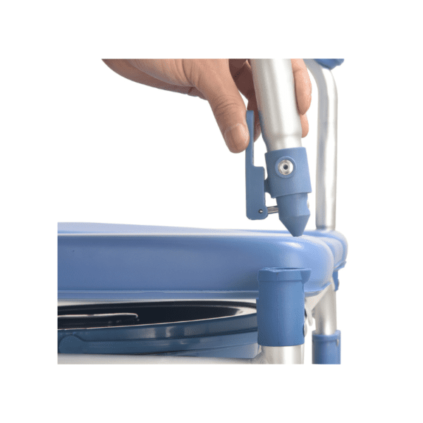 Bytrex, Shower Commode Chair Personal Mobility Assist Toilet Commode Wheelchair with Arm and Foot Rests