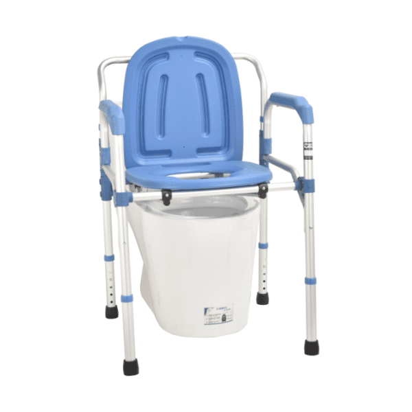 Bytrex, Commode patient toilet chair for elderly armrest pad. Adjustable Toilet Seat and  Frame with Non-Slip mat Toilet Seat Chair With Folding Commode
