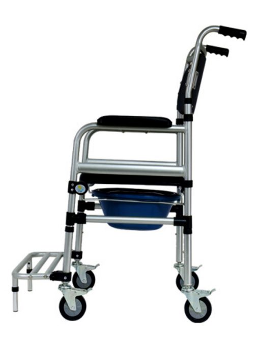 Bytrex, Commode Chair for Elderly Pregnant Woman Movement Aluminum Alloy Antidumping Collapsible Sponge Cushion Toilet Chair
