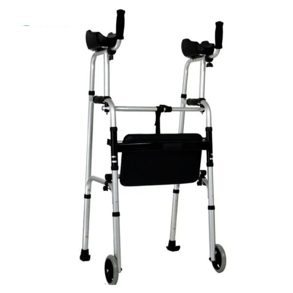 Bytrex, Height Adjustable Rolling Walker With Seat and Armrest Pad