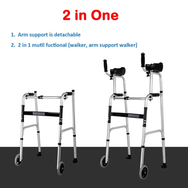 Bytrex, Height Adjustable Rolling Walker With Armrest Pad