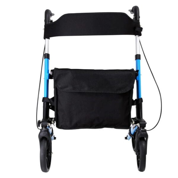 Bytrex, Foldable Four Wheel Aluminum Walker Rollator with Fold Up Removable Back