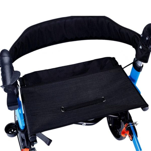 Bytrex, Foldable Four Wheel Aluminum Walker Rollator with Fold Up Removable Back