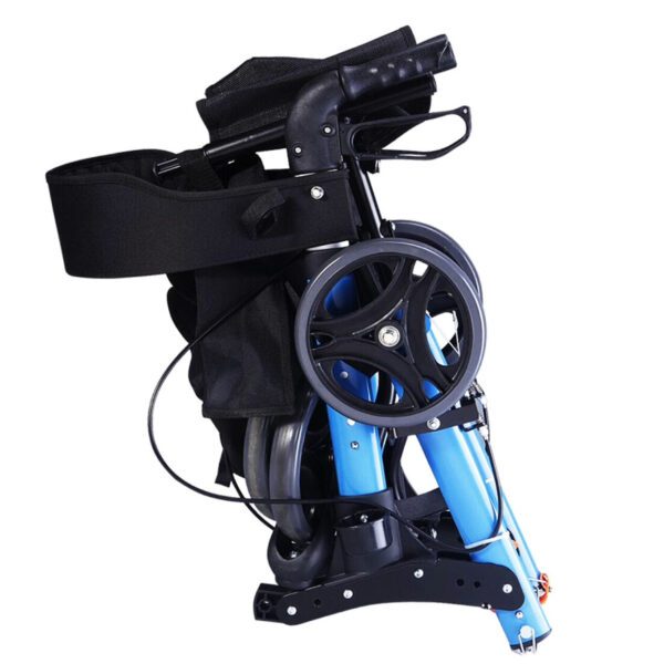 Bytrex, Foldable Four Wheel Aluminum Walker Rollator with Fold Up Removable Back