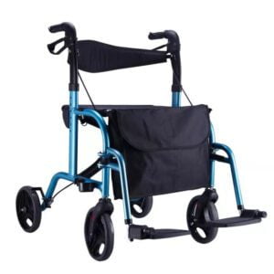 Bytrex, Popular Euro Style Aluminum Adjustable Rollator Walker with Detachable and Swing Away Footrests