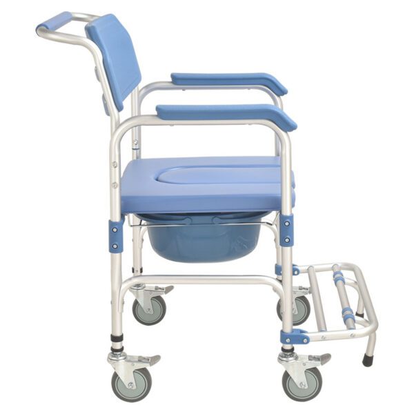 Bytrex, Light weight Shower Commode Chair Personal Mobility Assist Toilet Commode Wheelchair Transport Rolling Chair