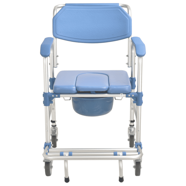 Bytrex, Light weight Shower Commode Chair Personal Mobility Assist Toilet Commode Wheelchair Transport Rolling Chair