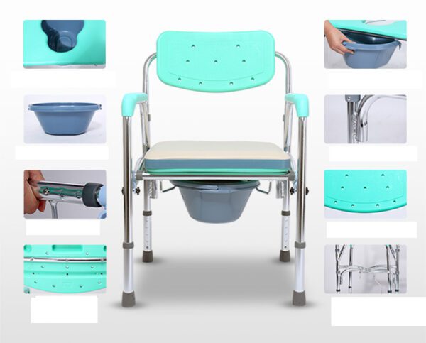 Bytrex, Lightweight adjustable height shower chair extended suitable for pregnant women