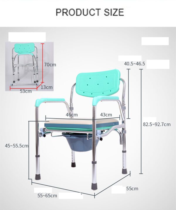 Bytrex, Lightweight adjustable height shower chair extended suitable for pregnant women