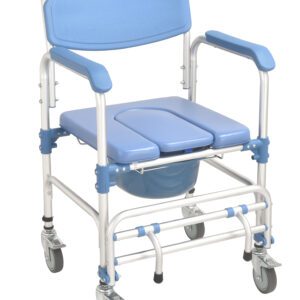 Bytrex, Light weight Shower Commode Chair Personal Mobility Assist Toilet Commode Wheelchair Transport Rolling Chair