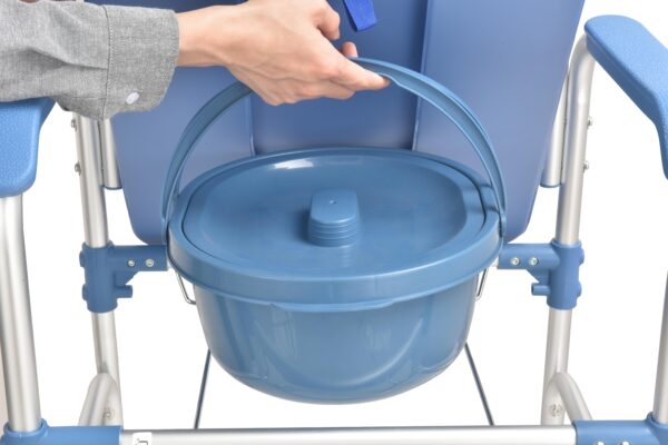 Bytrex, Light weight Shower Commode Chair Personal Mobility Assist Toilet Commode Wheelchair Transport Rolling Chair