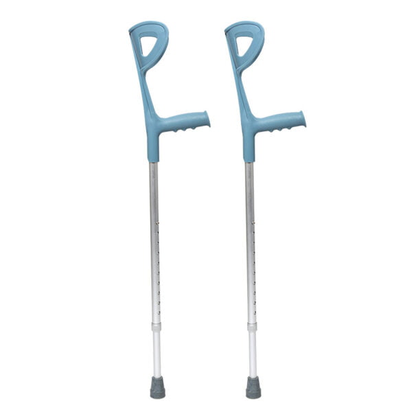 Bytrex, Crutches with Adjustable Support (1 Pair), Ergonomic Comfortable Wrist Handle, Heavy Duty for Standard and Tall Adults, Lightweight Aluminum