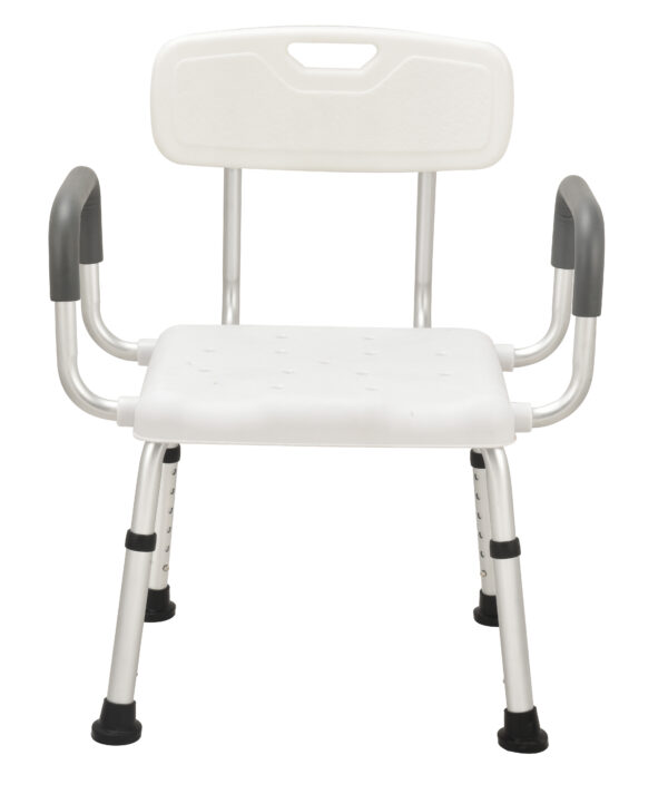 Bytrex, Bath Chair with Handle, Shower Chair, Easy to assemble, no tools required, Aluminum, Height Adjustable, Anti Slip for Safety