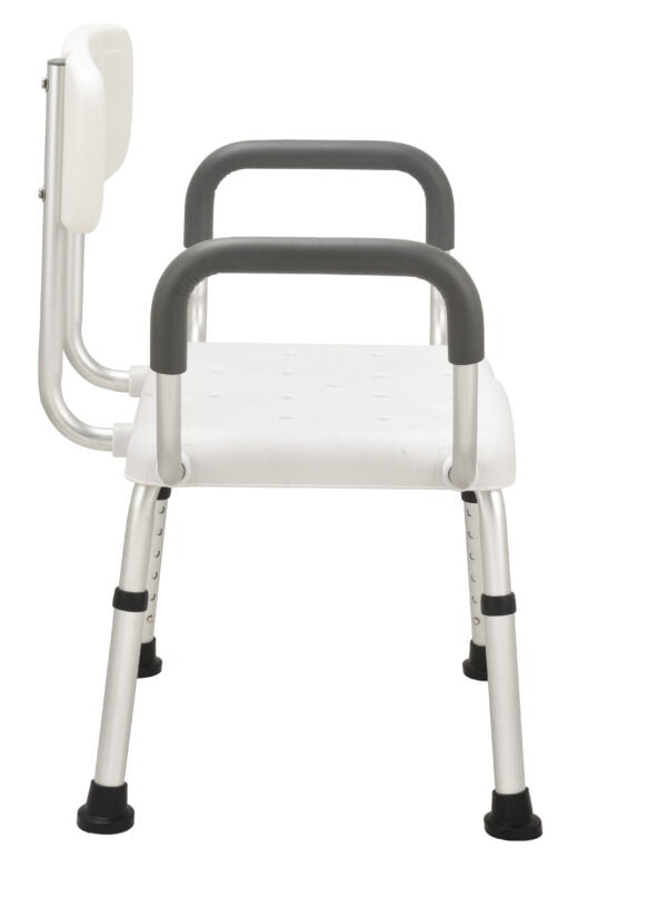 Bytrex, Bath Chair with Handle, Shower Chair, Easy to assemble, no tools required, Aluminum, Height Adjustable, Anti Slip for Safety