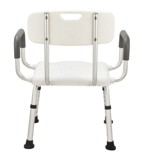 Bytrex, Bath Chair with Handle, Shower Chair, Easy to assemble, no tools required, Aluminum, Height Adjustable, Anti Slip for Safety