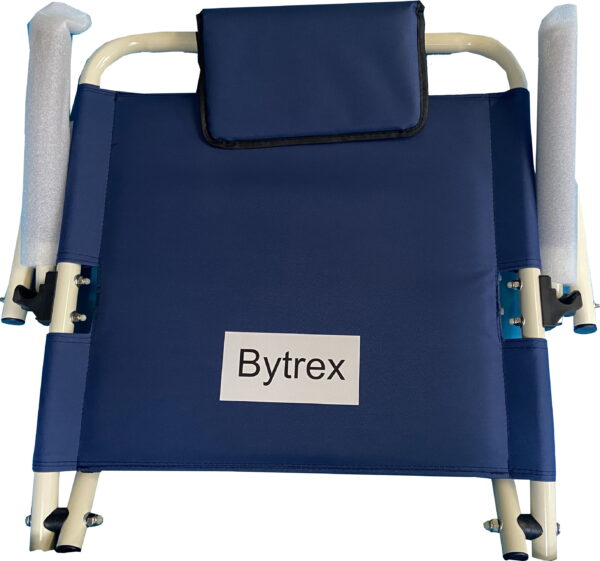 Bytrex, Bed Backrest Portable Folding Adjustable Breathable Reading Bed Rest Lifting Sit-up Back Rest Support Neck Lumbar Back Support with Head Cushion and Armrest
