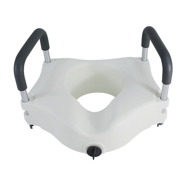 Bytrex, Raised Toilet Seat with Removable Arms provides a 4 inch rise with features removable integral armrests, Fits most of Toilets, White Color