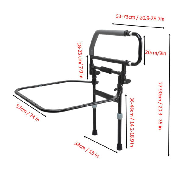 Byrex Bed support rail Safety Bed Rail For Elderly, Bed Assist Grab Bar Handle Home and Dorm